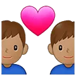 👨🏽‍❤️‍👨🏽 Pasangan dengan Hati Pria dengan Pria Warna Kulit Sedang Samsung
