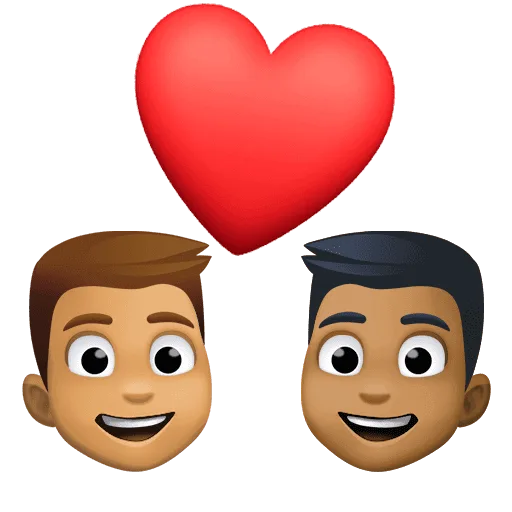 👨🏽‍❤️‍👨🏾 Pasangan dengan Hati Pria dengan Pria Warna Kulit Sedang dengan Warna Kulit Gelap Sedang Facebook