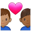 👨🏽‍❤️‍👨🏾 Pasangan dengan Hati Pria dengan Pria Warna Kulit Sedang dengan Warna Kulit Gelap Sedang Samsung