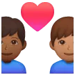 👨🏾‍❤️‍👨🏽 Pasangan dengan Hati Pria dengan Pria Warna kulit Gelap Sedang dengan Warna kulit Sedang Samsung