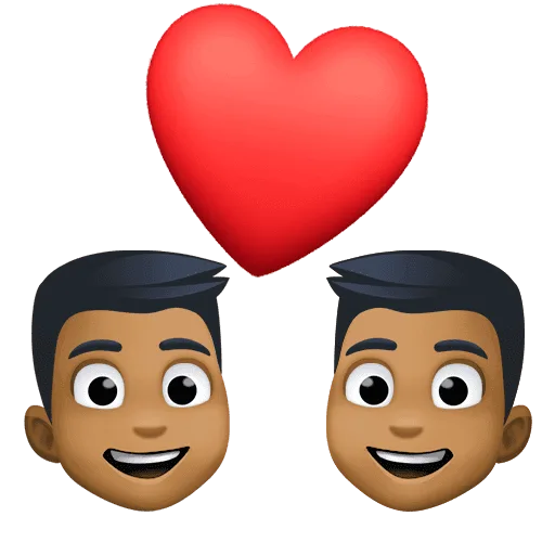 👨🏾‍❤️‍👨🏾 Pasangan dengan Hati Pria dengan Pria Warna Kulit Gelap Sedang Facebook
