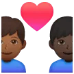 👨🏾‍❤️‍👨🏿 Pasangan dengan Hati Pria dengan Pria Warna kulit Gelap Sedang dengan Warna Kulit Gelap Samsung