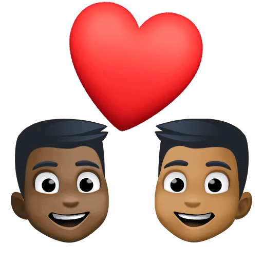 👨🏿‍❤️‍👨🏾 Pasangan dengan Hati Pria dengan Pria Warna Kulit Gelap dengan Warna Kulit Gelap Sedang Facebook