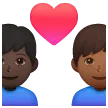 👨🏿‍❤️‍👨🏾 Pasangan dengan Hati Pria dengan Pria Warna Kulit Gelap dengan Warna Kulit Gelap Sedang Samsung