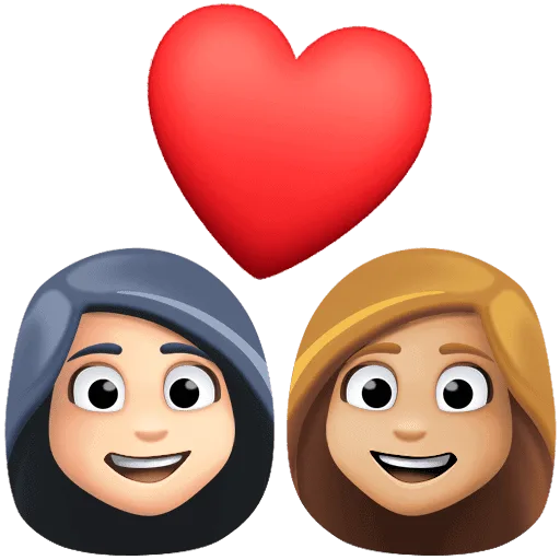 👩🏻‍❤️‍👩🏼 Pasangan dengan Hati Wanita dengan Wanita Warna Kulit Cerah dengan Warna Kulit Cerah Sedang Facebook