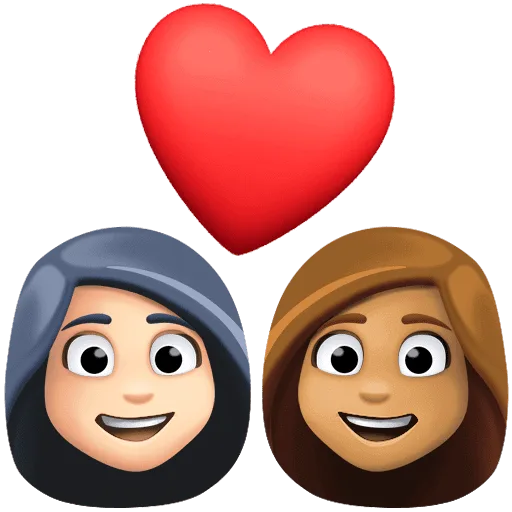 👩🏻‍❤️‍👩🏽 Pasangan dengan Hati Wanita dengan Wanita Warna Kulit Cerah dengan Warna Kulit Sedang Facebook