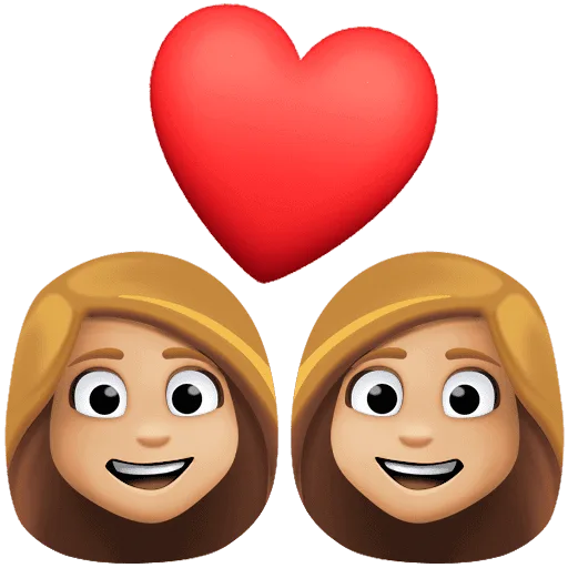 👩🏼‍❤️‍👩🏼 Pasangan dengan Hati Wanita dengan Wanita Warna Kulit Cerah Sedang Facebook