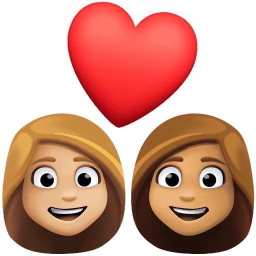 👩🏼‍❤️‍👩🏽 Pasangan dengan Hati Wanita dengan Wanita Warna Kulit Cerah Sedang dengan Warna Kulit Sedang Facebook