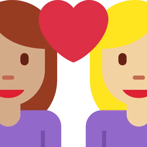 👩🏽‍❤️‍👩🏼 Pasangan dengan Hati Wanita dengan Wanita Warna Kulit Sedang dengan Warna Kulit Cerah Sedang Twitter