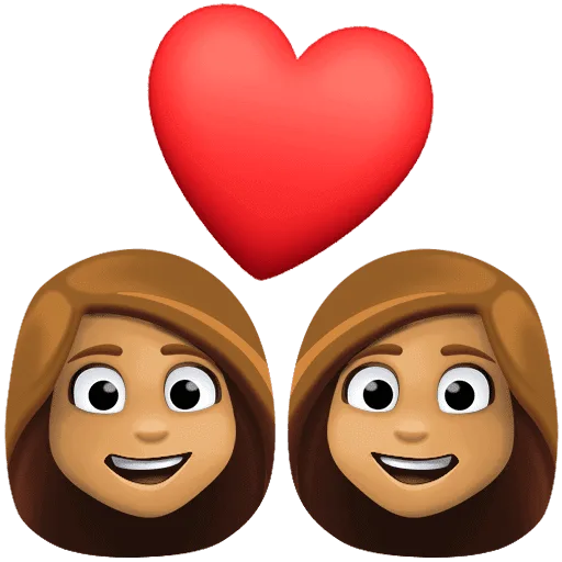 👩🏽‍❤️‍👩🏽 Pasangan dengan Hati Wanita dengan Wanita Warna Kulit Sedang Facebook