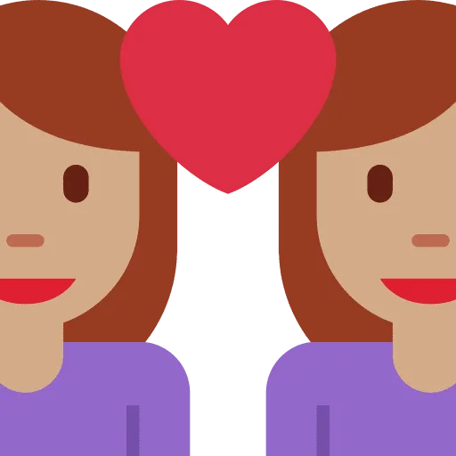 👩🏽‍❤️‍👩🏽 Pasangan dengan Hati Wanita dengan Wanita Warna Kulit Sedang Twitter