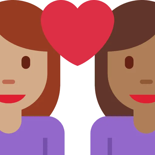 👩🏽‍❤️‍👩🏾 Pasangan dengan Hati Wanita dengan Wanita Warna Kulit Sedang dengan Warna Kulit Gelap Sedang Twitter