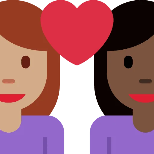 👩🏽‍❤️‍👩🏿 Pasangan dengan Hati Wanita dengan Wanita Warna Kulit Sedang dengan Warna Kulit Gelap Twitter