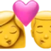 👩‍❤️‍💋‍👨 Berciuman: Wanita, Pria Apple