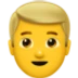 👱‍♂️ Pria: Rambut Pirang Apple