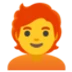 🧑‍🦰 Orang: Rambut Merah Google