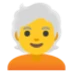 🧑‍🦳 Orang: Rambut Putih Google
