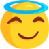 😇 Wajah Tersenyum dengan Lingkaran Cahaya Messenger