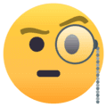 🧐 Wajah Kacamata Satu Lensa EmojiOne