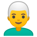 👨‍🦳 Pria Berambut Putih Google
