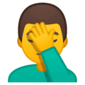 🤦‍♂️ Pria dengan Gestur Facepalm Google