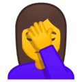 🤦 Orang dengan Gestur Facepalm Google