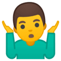 🤷‍♂️ Pria Mengangkat Bahu Google