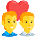 👨‍❤️‍👨 Pasangan dengan Hati Pria Pria Messenger