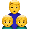 👨‍👦‍👦 Keluarga Laki Laki Anak Laki Laki Anak Laki Laki Apple