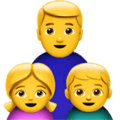 👨‍👧‍👦 Keluarga Laki Laki Anak Perempuan Anak Laki Laki Apple