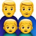 👨‍👨‍👦‍👦 Keluarga Pria Pria Anak Laki Laki Anak Laki Laki Apple