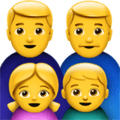 👨‍👨‍👧‍👦 Keluarga Pria Pria Anak Perempuan Anak Laki Laki Apple 1
