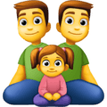 👨‍👨‍👧 Keluarga Pria Pria Anak Perempuan Facebook