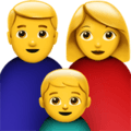 👨‍👩‍👦 Keluarga Pria Wanita Anak Laki Laki Apple