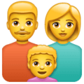 👨‍👩‍👦 Keluarga Pria Wanita Anak Laki Laki WhatsApp