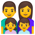 👨‍👩‍👧‍👦 Keluarga Laki Laki Perempuan Anak Perempuan Anak Laki Laki Google