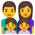 👨‍👩‍👧‍👧 Keluarga Laki Laki Perempuan Anak Perempuan Anak Perempuan Google