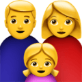 👨‍👩‍👧 Keluarga Pria Wanita Anak Perempuan Apple