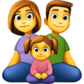👨‍👩‍👧 Keluarga Pria Wanita Anak Perempuan Facebook