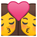 👩‍❤️‍💋‍👩 Cium Wanita Wanita Google