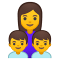 👩‍👦‍👦 Keluarga Perempuan Anak Laki Laki Anak Laki Laki Google