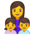 👩‍👧‍👦 Keluarga Perempuan Anak Perempuan Anak Laki Laki Google