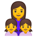👩‍👧‍👧 Keluarga Perempuan Anak Perempuan Anak Perempuan Google
