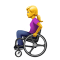 👩‍🦽 Wanita dengan Kursi Roda Manual Apple