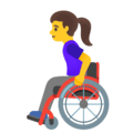 👩‍🦽 Wanita dengan Kursi Roda Manual Google