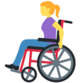 👩‍🦽 Wanita dengan Kursi Roda Manual Twitter