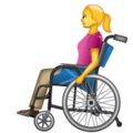 👩‍🦽 Wanita dengan Kursi Roda Manual WhatsApp