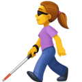 👩‍🦯 Wanita dengan Tongkat Facebook