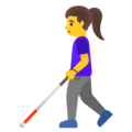 👩‍🦯 Wanita dengan Tongkat Google