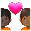 🧑🏿‍❤️‍🧑🏾 Pasangan dengan Hati Warna Kulit Gelap dengan Warna Kulit Gelap Sedang Samsung